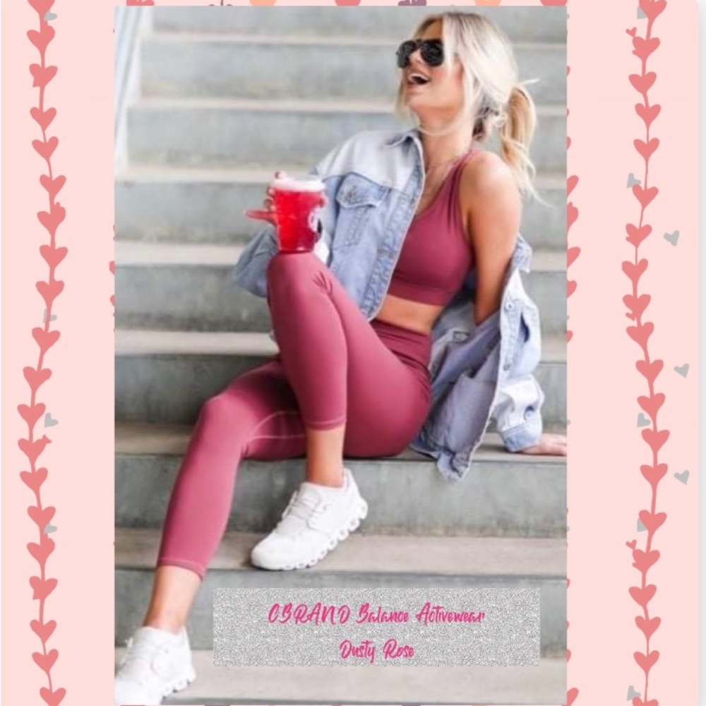 CBRAND Balance Activewear Sports Bra in Dusty Rose